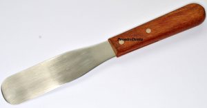 Spatula dreapta maner lemn malaxat alginat gips