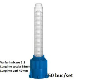 Varfuri automixante albastre 58mm pentru materiale de amprenta 7755