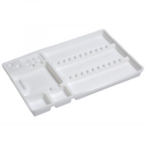 Tavita compartimentata unica folosinta plastic mare 29,5x19,5 cm 10 buc