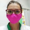 Masca din bumbac cu 2 filtre PM 2.5 cu carbon activ reutilizabila marime mica pentru COPII