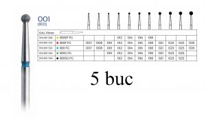 Globulare freze diamantate turbina 001 Verdent x5buc