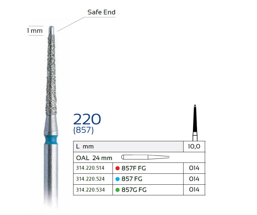 Efilate cu varf inactiv freze ENDO diamantate Verdent 219 220 388 x5buc Efilate cu varf inactiv freze ENDO diamantate Verdent 219 220 388 x5buc - imagine 2