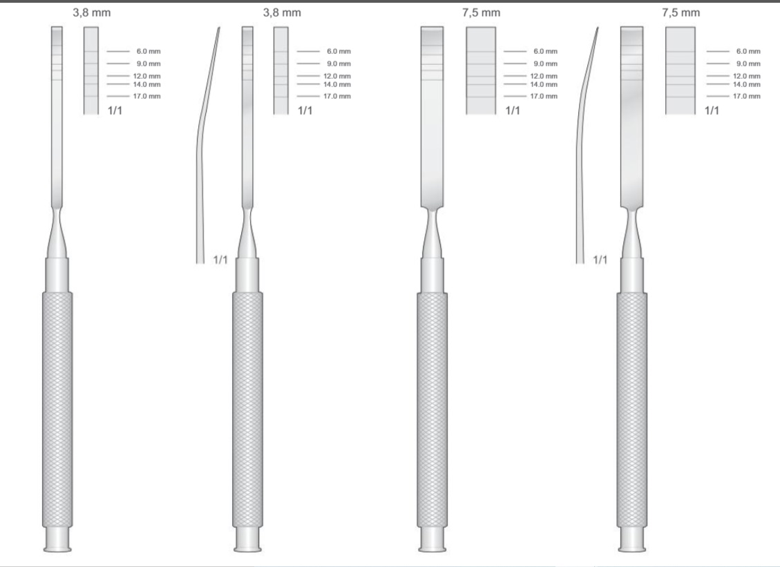 Dalta gradata osteotom 17cm Fl144 Bontempi Dalta gradata osteotom 17cm Fl144 Bontempi - imagine 2