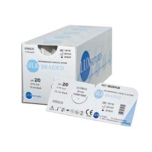 Silk fir de sutura impletit neresorbabil matase cu ac multifilament Lux Sutures