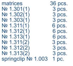 Matrici interdentare preformate saddle 1330 Matrici interdentare preformate saddle 1330