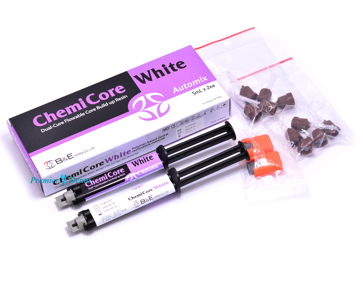 ChemiCore White BE ciment dual alb opac 2x 5ml ChemiCore White BE ciment dual alb opac 2x 5ml - imagine 3