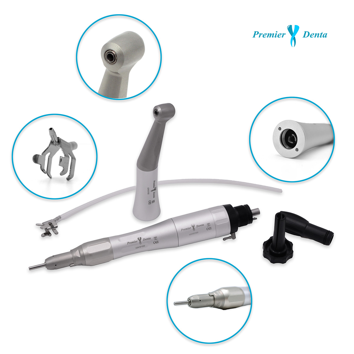 Set FX+ turbina cu LED piesa dreapta contraunghi si micromotor 4 piese Premier Denta Set FX+ turbina cu LED piesa dreapta contraunghi si micromotor 4 piese Premier Denta - imagine 3