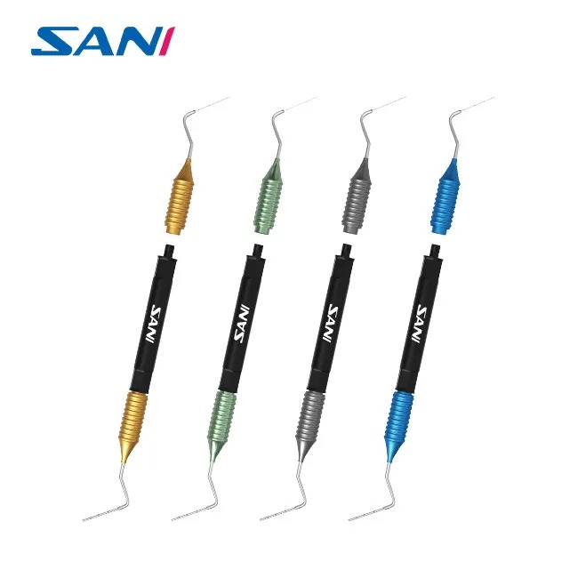 Plugger manual gutaperca GP hand condenser SANi set 4 buc Plugger manual gutaperca GP hand condenser SANi set 4 buc - imagine 3