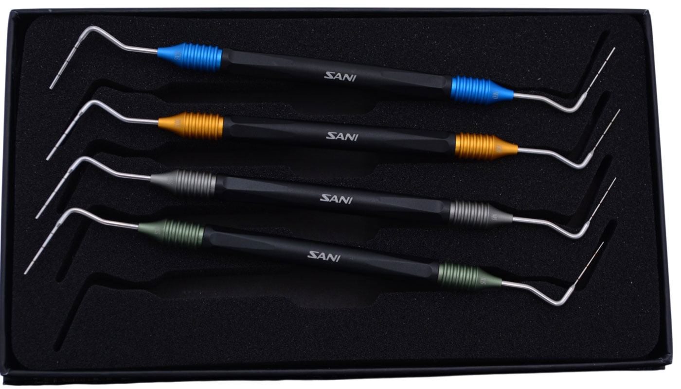 Plugger manual gutaperca GP hand condenser SANi set 4 buc Plugger manual gutaperca GP hand condenser SANi set 4 buc - imagine 7