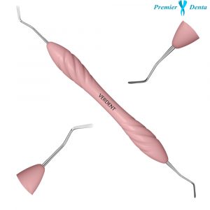 Spatula dubla medie modelat compozit cu maner ergonomic din silicon Verdent 03-04